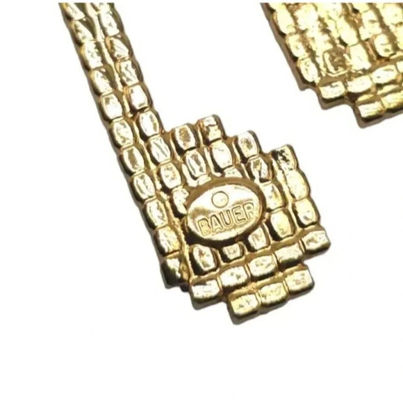 Dorothy Bauer Clear Rhinestone Musical Note Symbol Brooch Pin Gold Tone Vintage - Picture 3 of 4